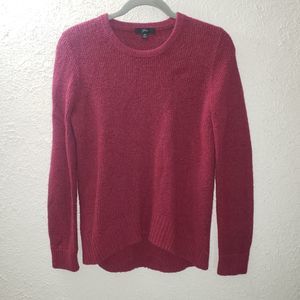J. Crew Womens Merino Wool & Alpaca Sweater Red Pullover Crewneck Stretch Top XS
